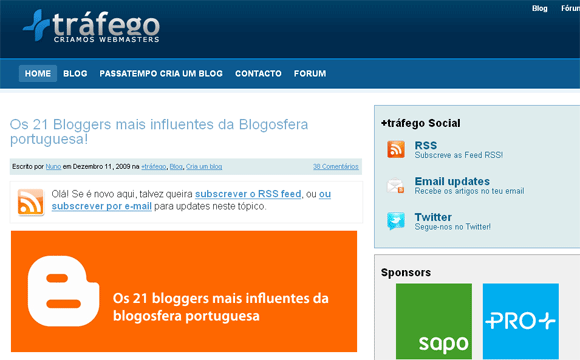 A lista dos Bloggers mais influentes