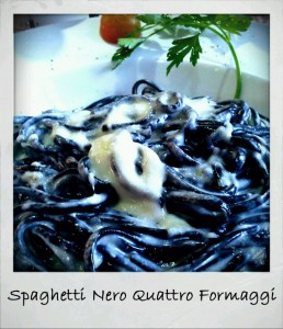 Spaghetti Nero Quattro Formaggi no Limoncello